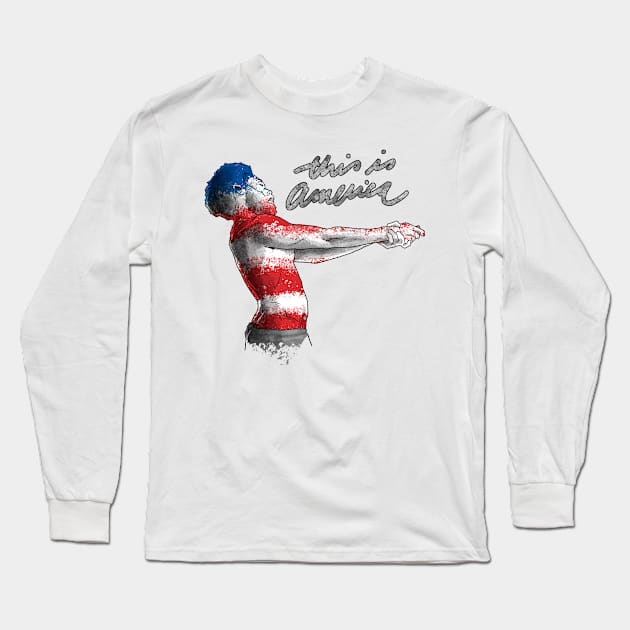 America Long Sleeve T-Shirt by Andriu